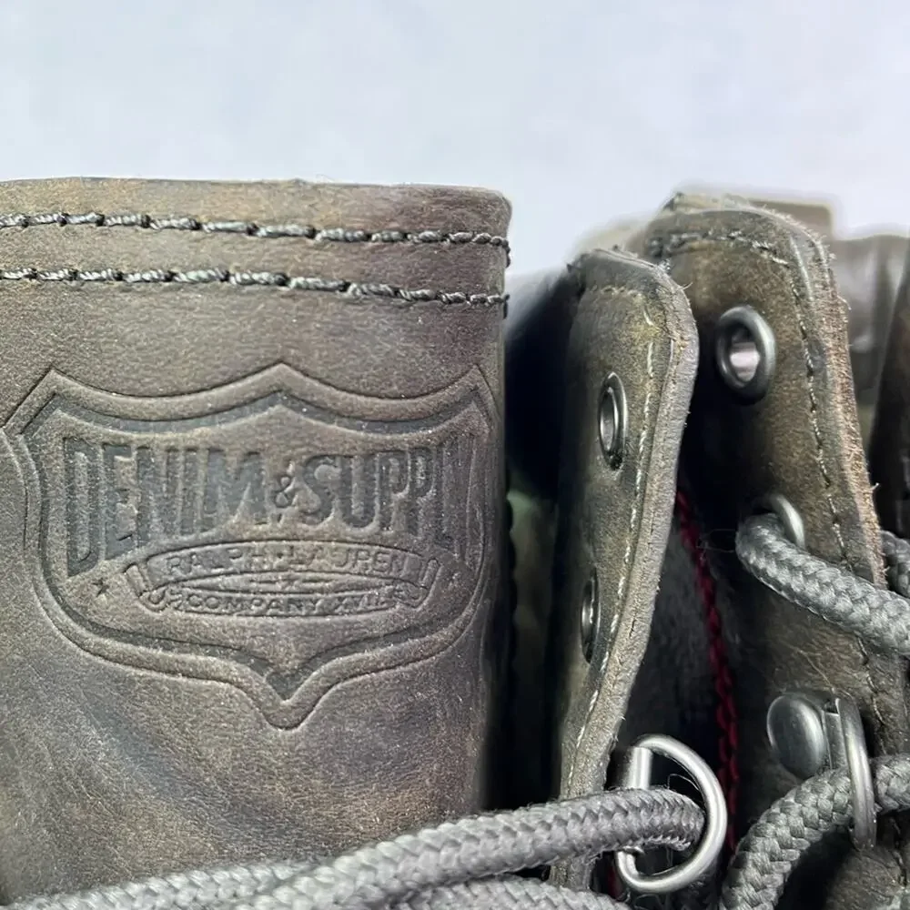 Ralph Lauren Denim & Supply Boots Men’s 11D Brown Field Lace UP